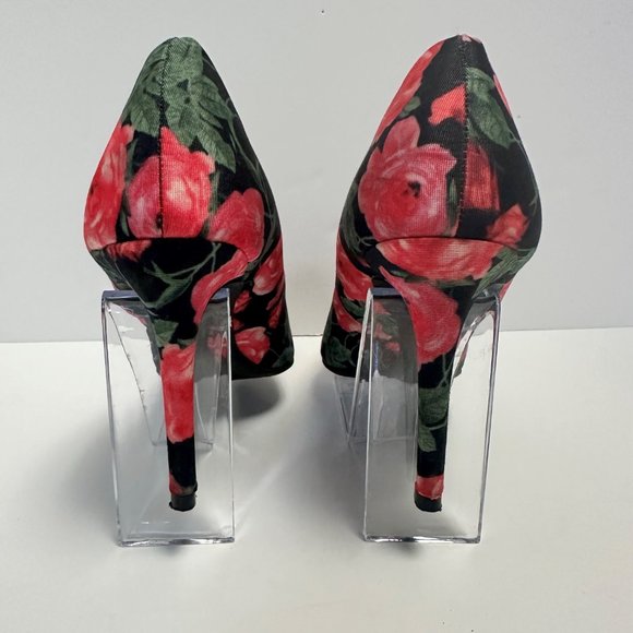 Christian Siriano for Payless Pink Floral Stiletto's size 6 Preowned - Picture 4 of 8